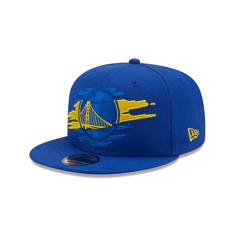 NBA Golden State Warriors Logo Tear 9Fifty Snapback (ZKD0743) - Blue New Era Caps